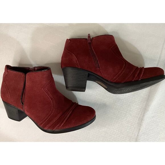 Earth Origins by Earth Maroon Suede Ankle Boots Size 9 - Picture 5 of 10